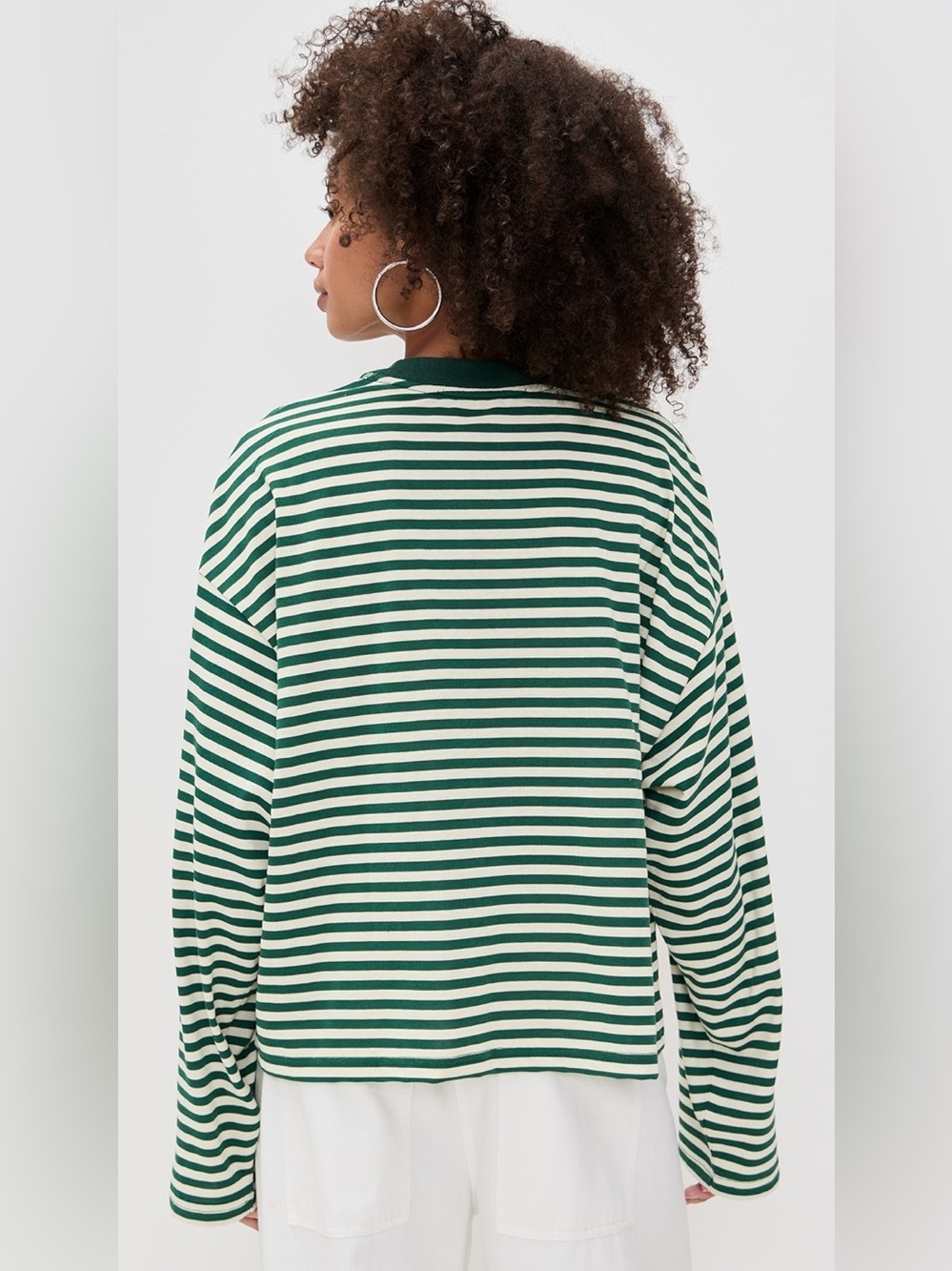 Lioness Bloom Long Sleeve Top in Moss Stripe - Picture 3 of 8